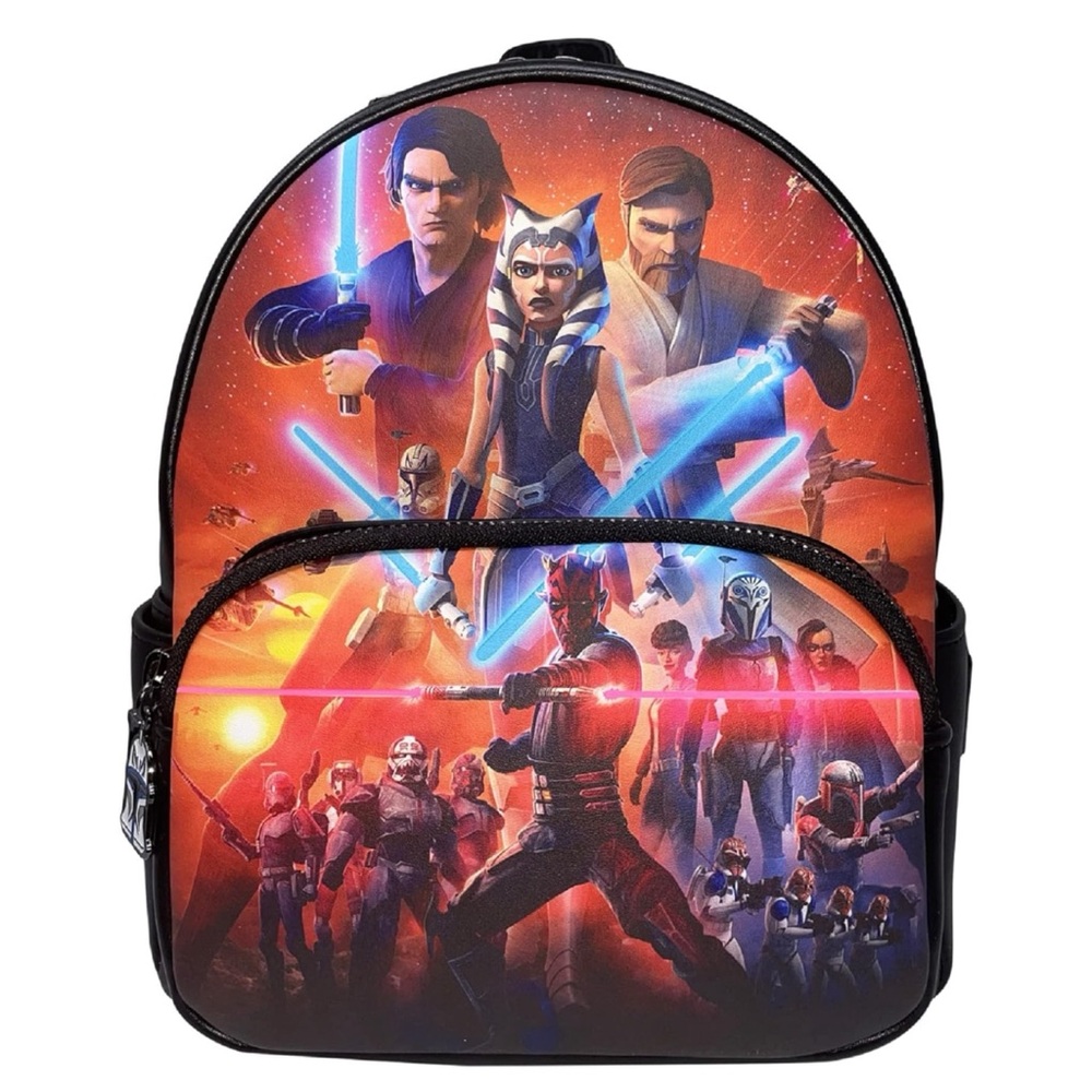 NEW Loungefly Disney Star Wars The Clone Wars Lightsabers Mini Backpack